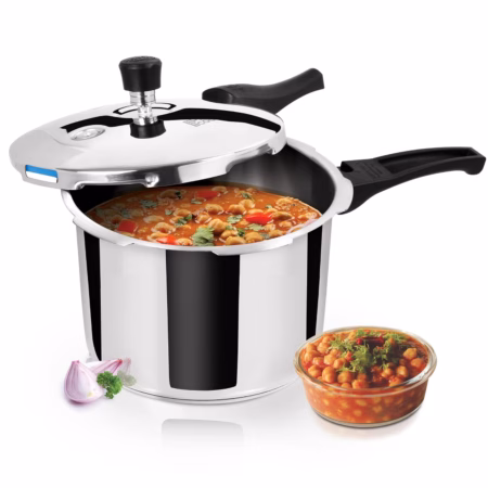 Milton Pro Cook Sandwich Bottom Stainless Steel Pressure Cooker with Outer Lid 3 L Induction Bottom Pressure Cooker?(Stainless Steel)