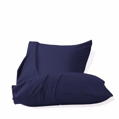 Seasons 100% Microfiber Pillow Covers Standard Size (17X27 Inches) Light Weight Soft & Breathable Pillow Cover Set of 2,Navy Blue