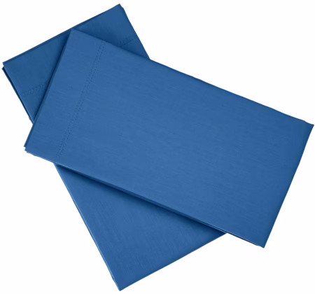 Seasons Solid 144 TC 100% Cotton 2 Piece Pillow Covers, 18"x 27", Navy(Not Pillow) Blue, 144 TC