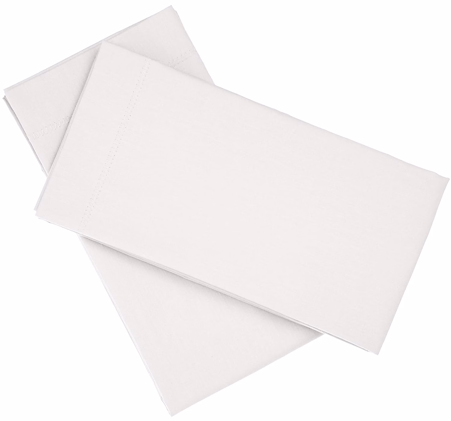 Seasons Solid 144 TC 100% Cotton 2 Piece Pillow Covers(Not Pillow), 18"x 27", Off-White, 144 TC - Image 3