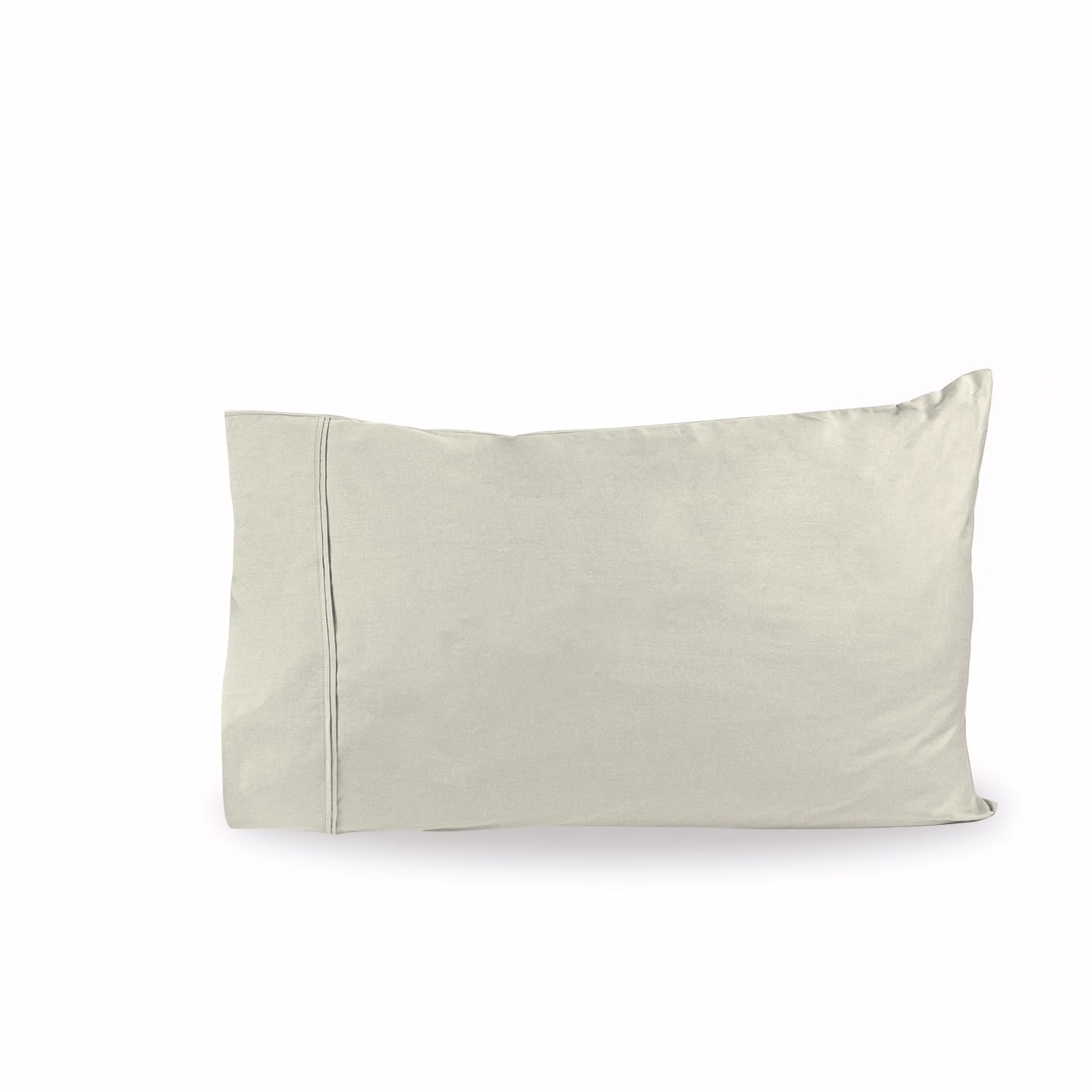 Seasons Pure Cotton Percale Linen Bedsheet for Single Bed Size Bedding with Pillow Cover for Bedroom, Soft Smooth Crisp Hotel Quality Flat Sheets for Summer (90x60 Inch, Ivory) - Image 4