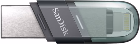 SanDisk iXpand Flash Drive Flip 64 GB OTG Drive??(Silver, Type A to Lightning)