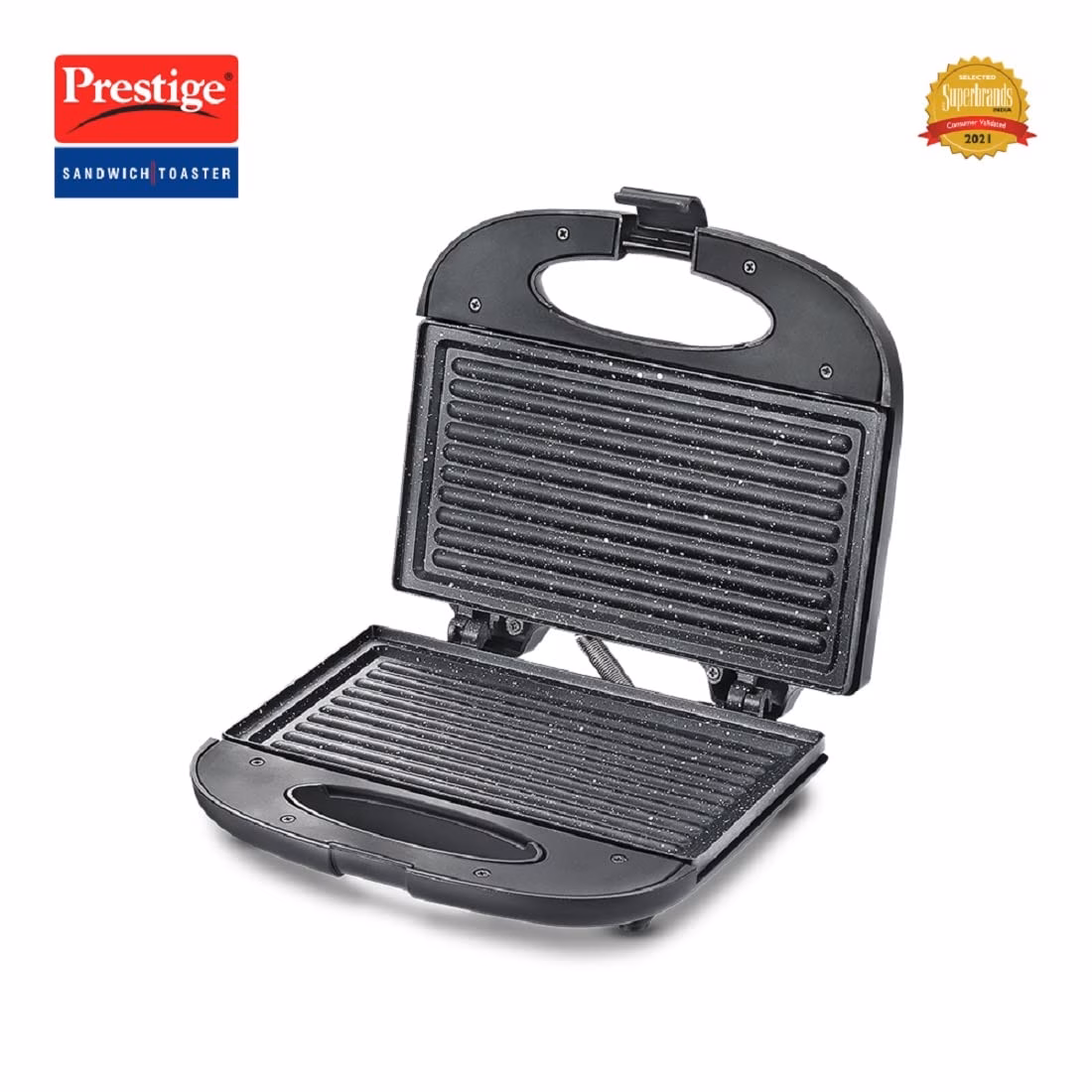 Prestige by Prestige PGFSP - Spatter Coated Non-stick Sandwich Toasters With fixed Plate Grill?(Black)