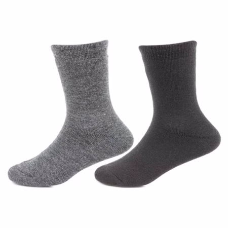 Woolen Cushioned Plain Kids Socks 2 Pair Pack for 2