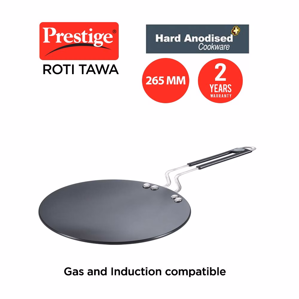 Prestige Plus Tawa 26.5 cm diameter??(Hard Anodised, Non-stick, Induction Bottom) - Image 3