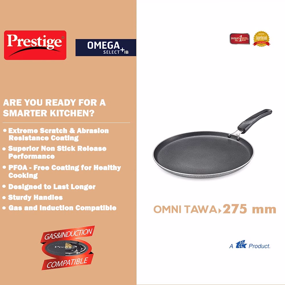 Prestige Omega Select Plus Omni Tawa 27.5 cm diameter??(Aluminium, Non-stick) - Image 4