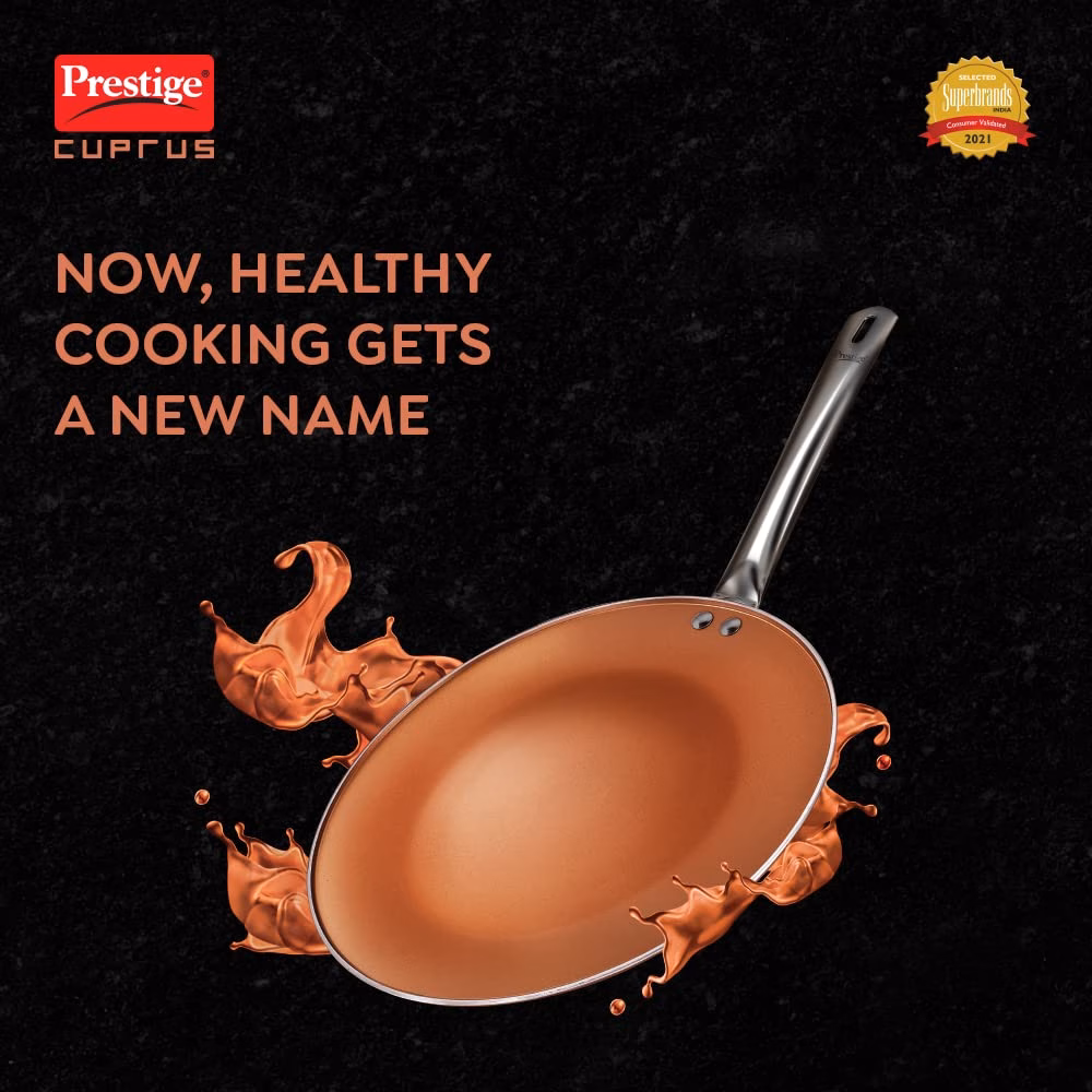 Prestige Cuprus Tawa 30 cm diameter??(Aluminium, Non-stick, Induction Bottom) - Image 3