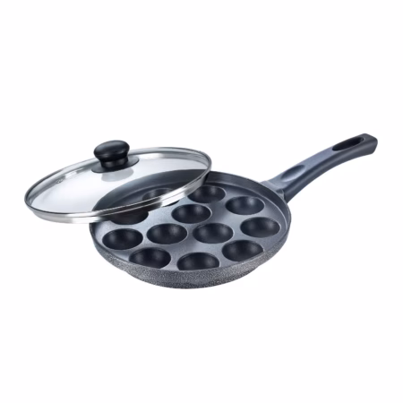 Prestige Omega Select Plus 12 Pits Paniarakkal with Lid 1.5 L capacity 24 cm diameter??(Aluminium, Non-stick)