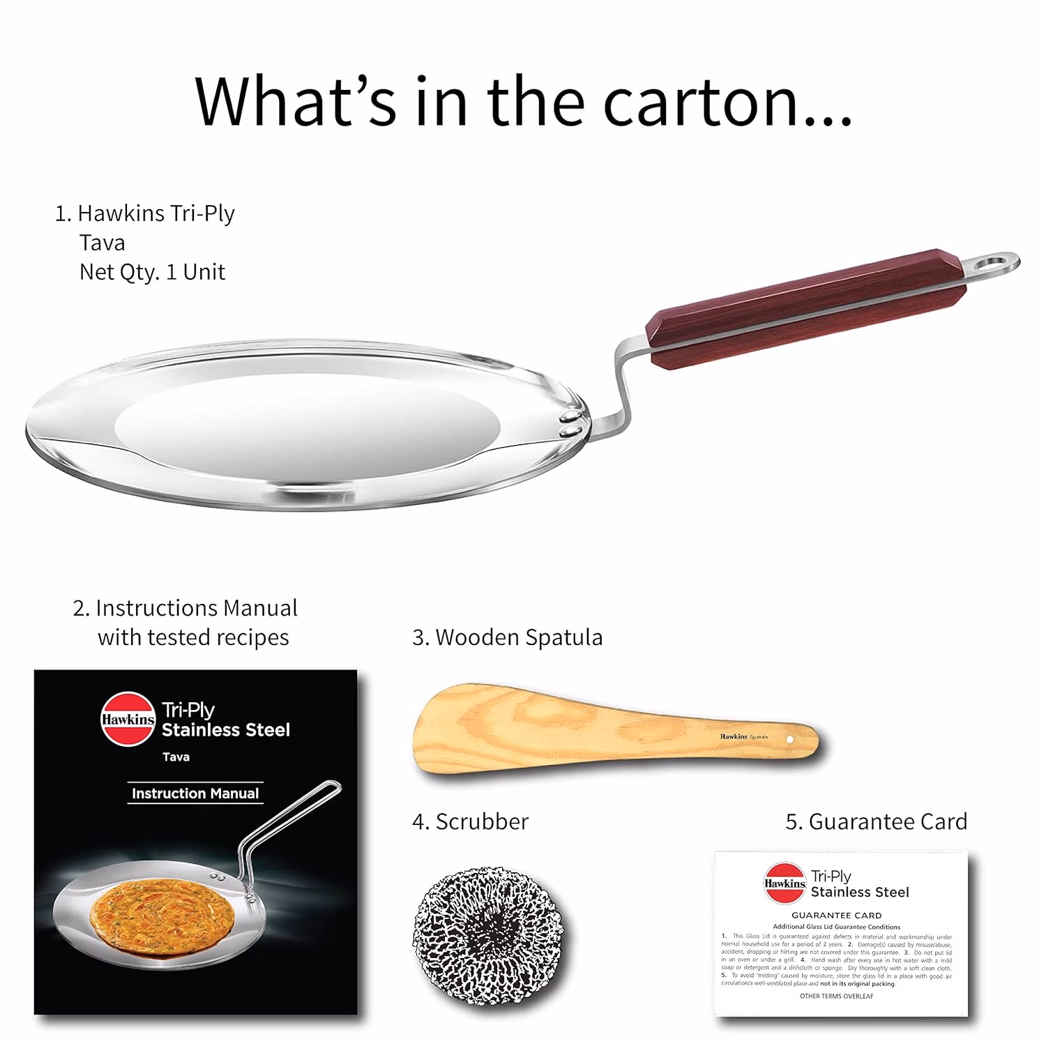 Hawkins Stainless Steel (SSTV24) Tawa 24 cm diameter??(Triply, Induction Bottom) - Image 4