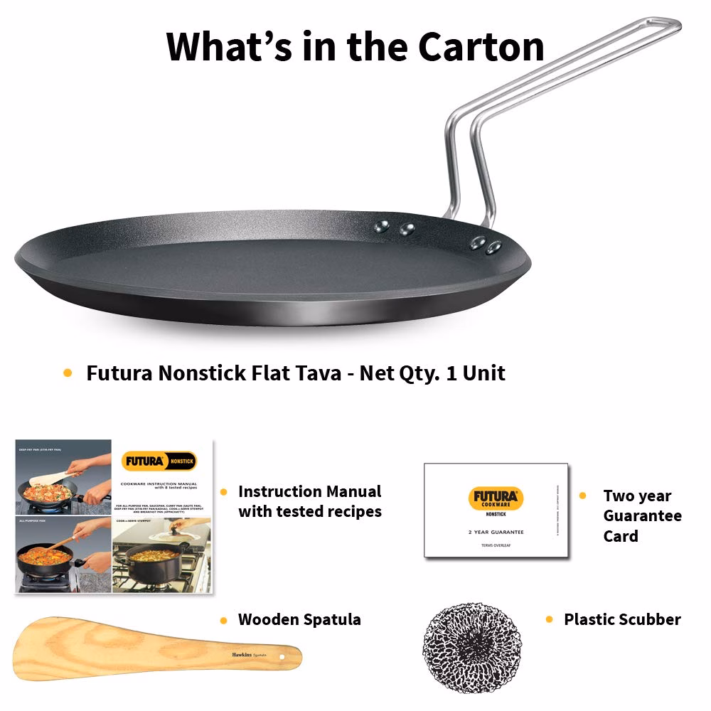 Hawkins Non Stick Flat Tava (NFT30) Tawa 30 cm diameter??(Hard Anodised, Non-stick) - Image 4