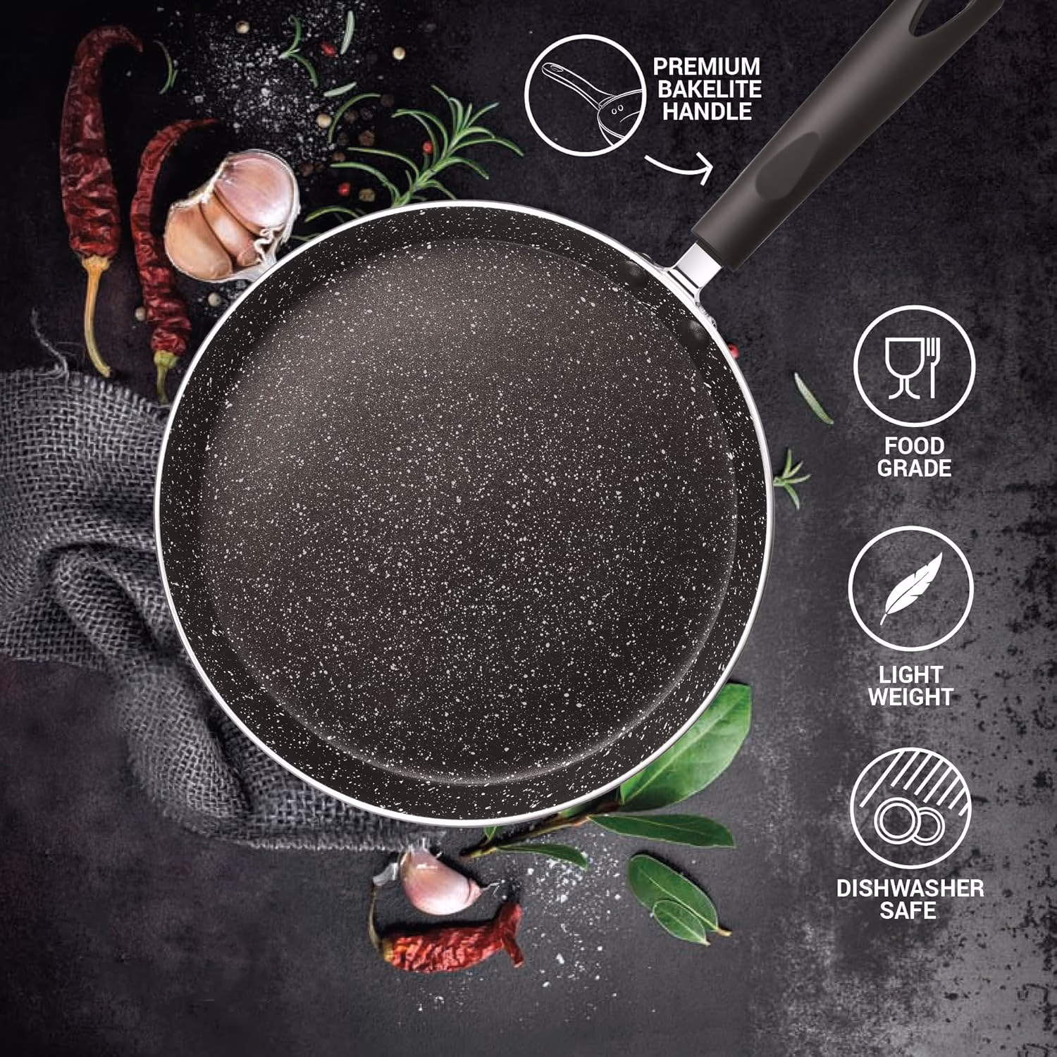 Milton Pro Cook Induction Omni Tawa 26 cm Tawa 26 cm diameter - Image 4