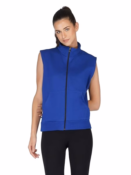 Women Half Sleeves Royal Blue  Jacket