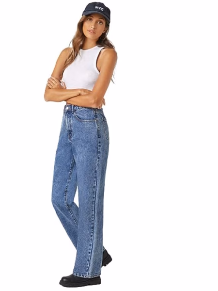Women High Rise Dark Blue Jeans