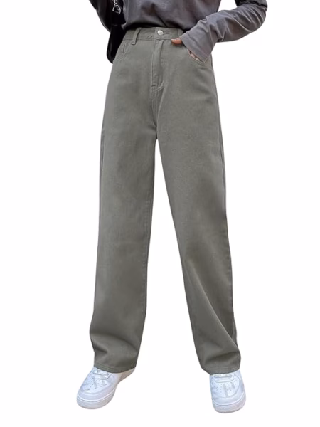 Womens Denim Green Jeans