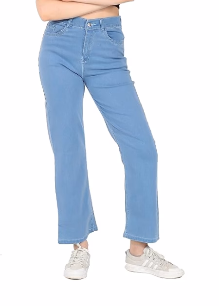 High Waist Straight Jeans for Women