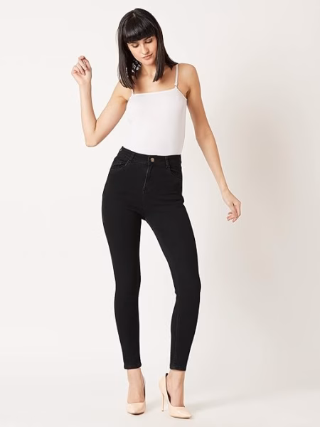 Women Skinny Fit Black Jeans