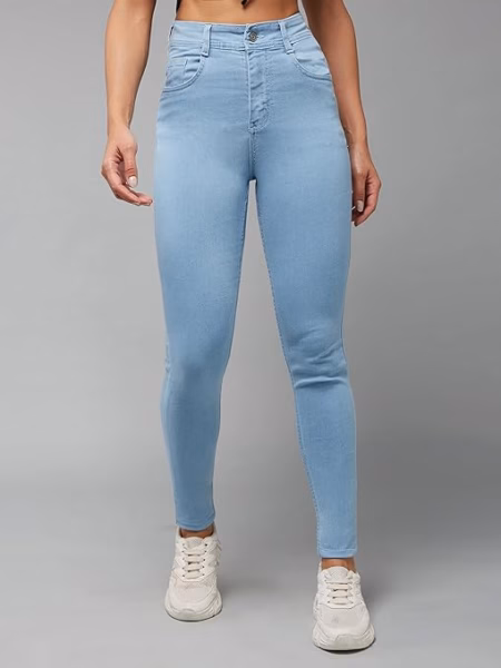 Women Skinny Fit Light Blue Jeans