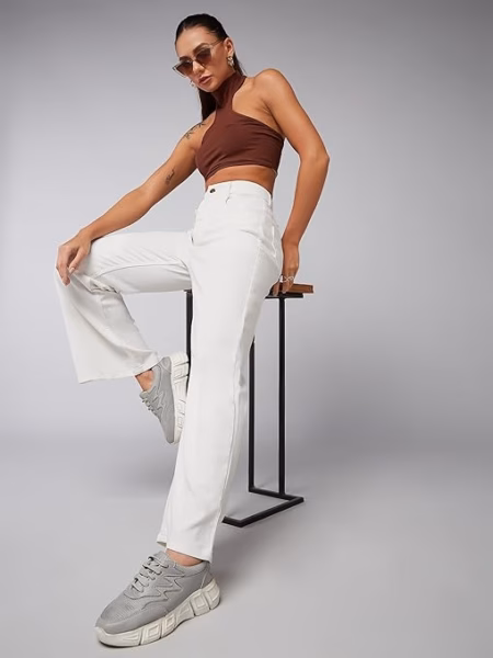 Women's Bootcut Snow White Jeans