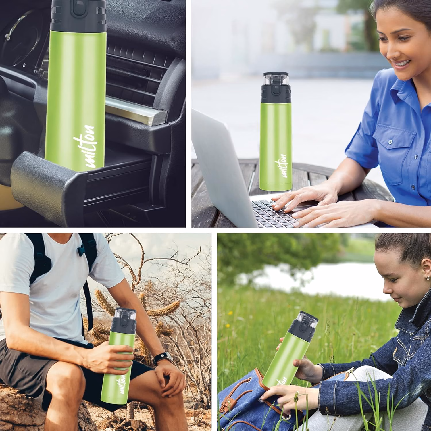 Milton Atlantis 900 Thermosteel Insulated Water Bottle, 750 ml Flask??(Pack of 1, Green, Steel) - Image 3