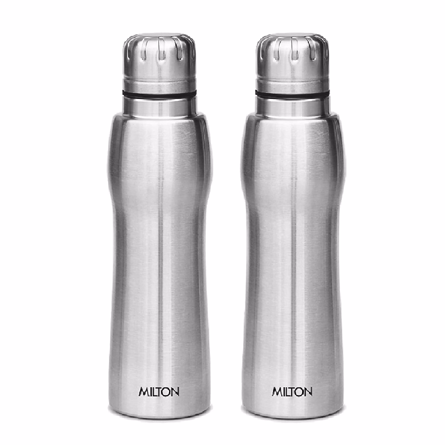 Milton Elate 750 Stainless Steel Water Bottle, Set of 2, 635 ml Each, Silver 635 ml Bottle??(Pack of 2, Silver, Steel)