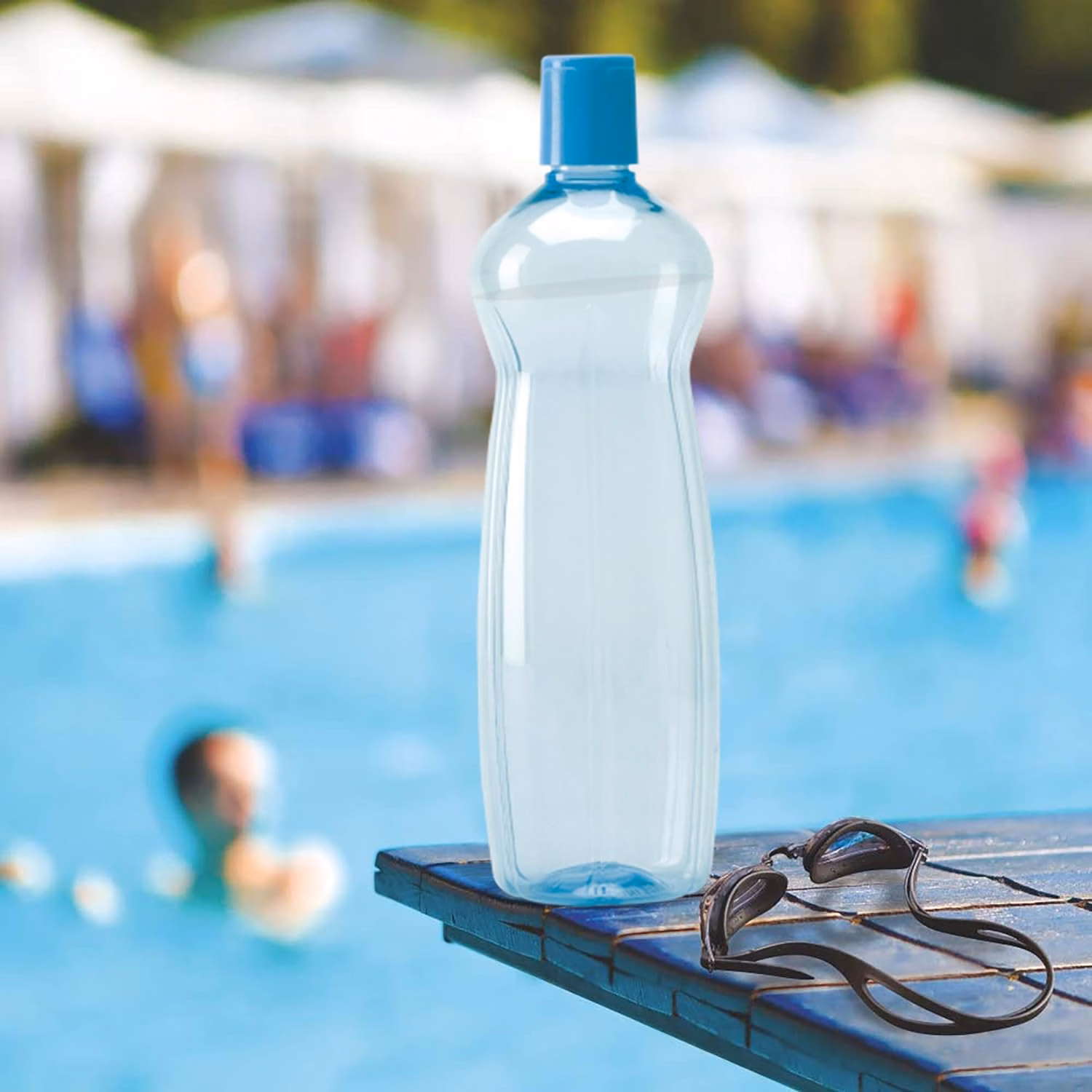 Milton Pacific 1000 Pet Water Bottles, 1 Litre Each, Set of 12, Sky Blue | BPA Free 1000 ml Bottle??(Pack of 12, Blue, PET) - Image 3