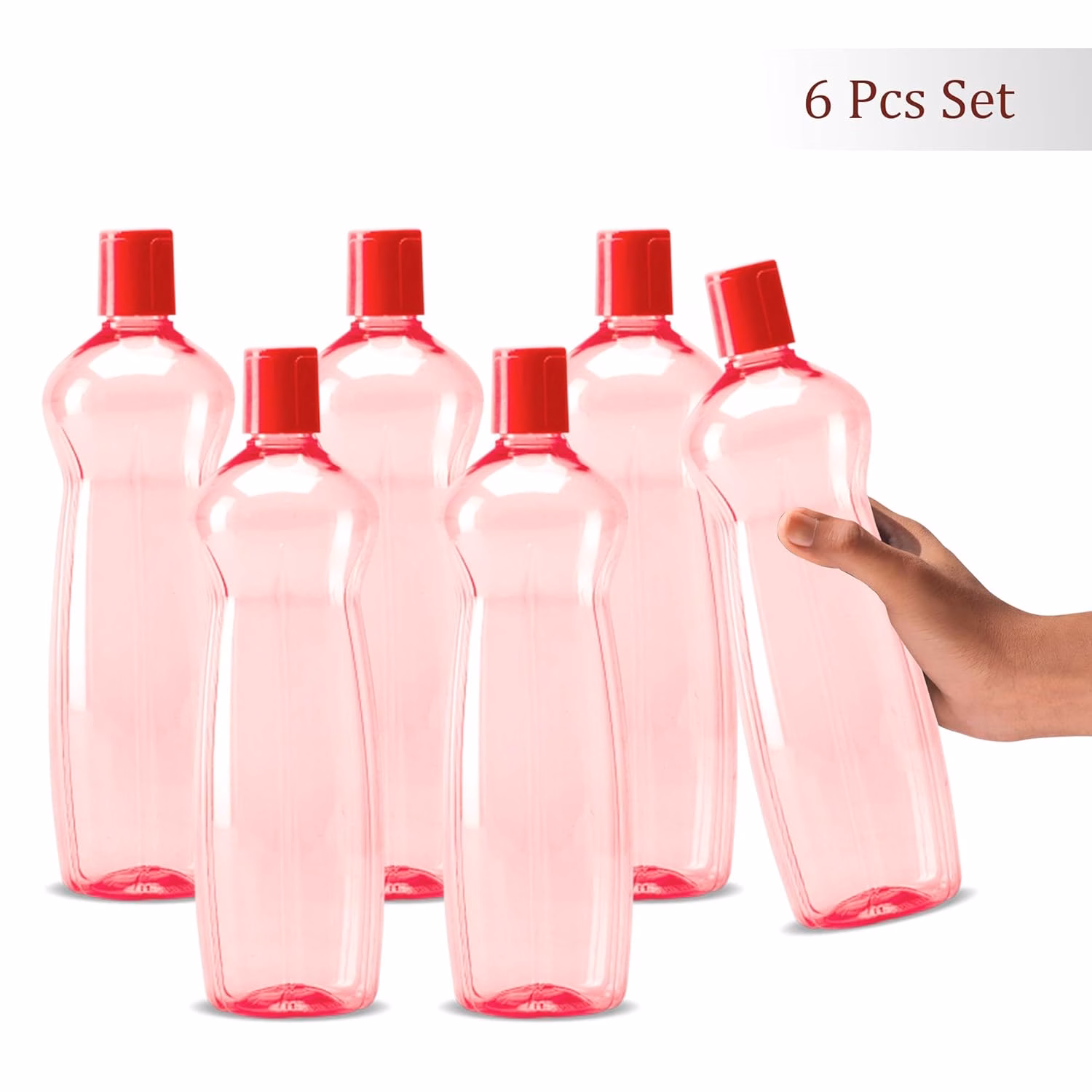 Milton Pacific 1000 Pet Water Bottles, 1 Litre Each, Set of 12, Sky Blue and Red 1000 ml Bottle??(Pack of 12, Blue, Red, PET) - Image 3