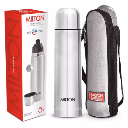 Milton Thermosteel Flip Lid 500 ml Flask??(Pack of 1, Silver, Steel)