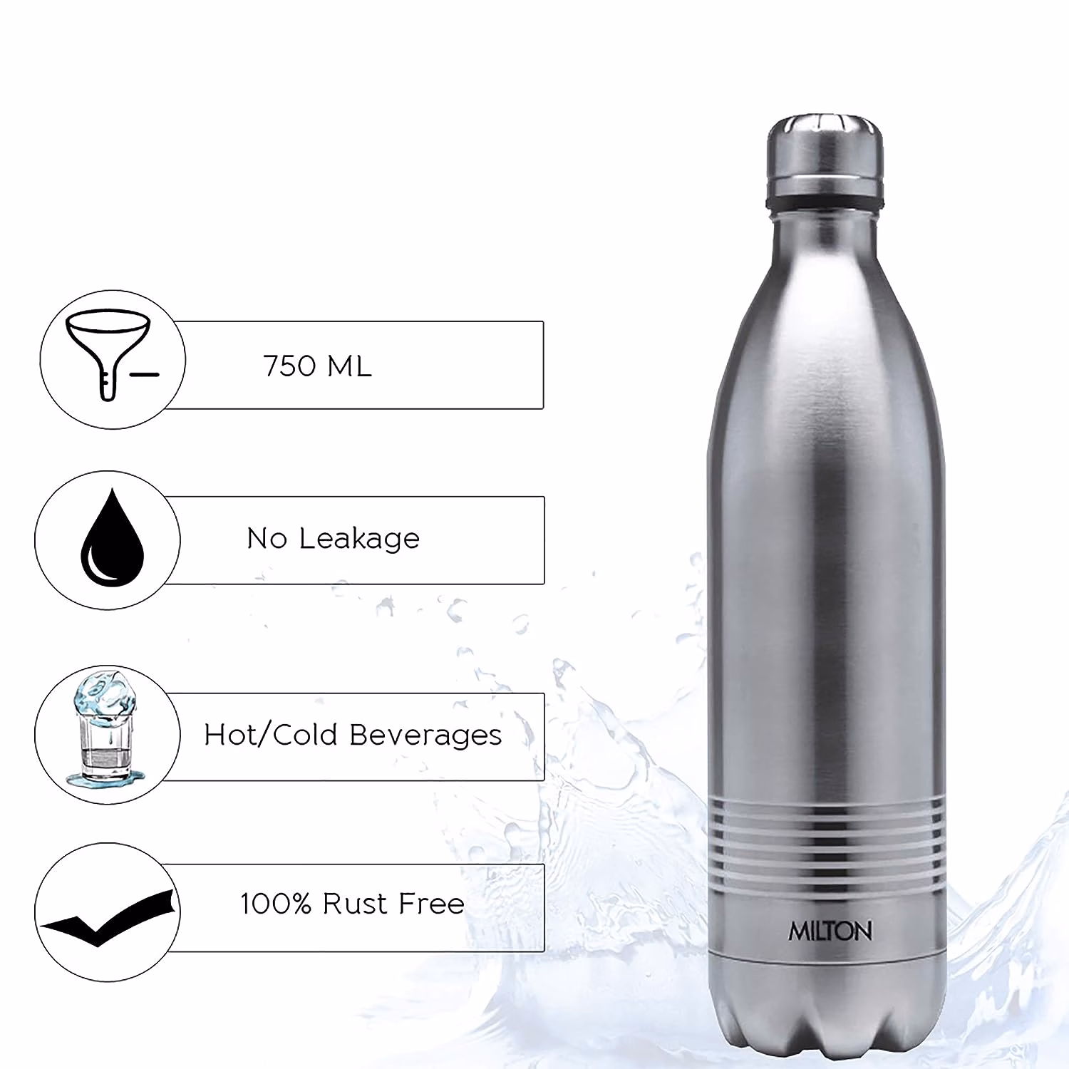 Milton Duo Dlx 750 ml Bottle??(Pack of 1, Silver, Steel) - Image 3